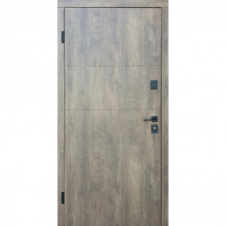 Двері вхідні вуличного типу Оптима плюс Елегант лайт (Зріз дерева коньячна вулична плівка)