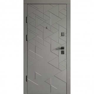 Дверь входная квартирного типа • Элит • Стронг (грифель структура софт / белое дерево)