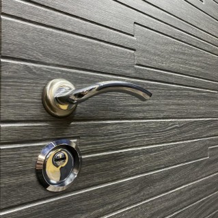 Двері вхідні квартирного типу • Стандарт плюс • Акустика (венге сірий горизонт)