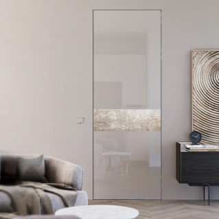 Двері зі склом фарбованим Diamond прихованого монтажу SecretDoors