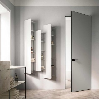 Фарбовані двері прихованого монтажу SecretDoors супермат алюмінієвий каркас полотна