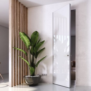 Фарбовані двері прихованого монтажу SecretDoors глянець алюмінієвий каркас полотна