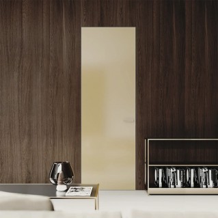 Двері зі склом фарбованим Сатин Diamond прихованого монтажу SecretDoors