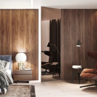 Двери скрытого монтажа с зеркалом Бронза/графит SecretDoors