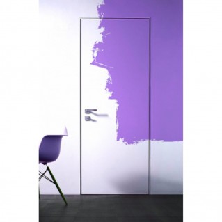 Дверний блок прихованого монтажу покриття грунт/RAL короб ЧОРНИЙ (без торцевого профіля)