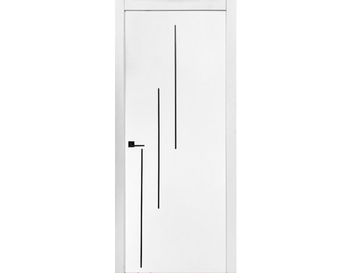 Фото Двері міжкімнатні Status Doors Тріо + moldig Black біла емаль RAL 9003 1 Фото Двері міжкімнатні Status Doors Тріо + moldig Black біла емаль RAL 9003 1