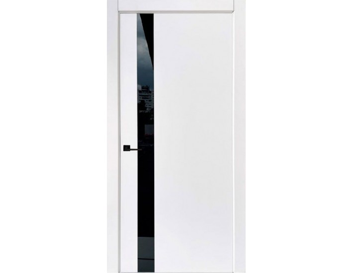 Фото Двері міжкімнатні Status Doors Ultra-Black Glass (120мм) біла емаль RAL 9003 1 Фото Двері міжкімнатні Status Doors Ultra-Black Glass (120мм) біла емаль RAL 9003 1