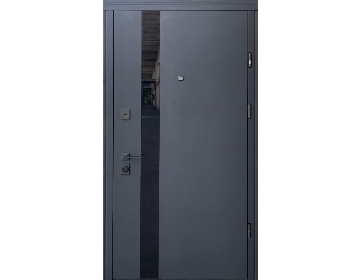 Фото Вхідні двері – Standard Lux Securemme квартира – мод. Slim S Glass-A (софт блек past/білий сатин) 1 Фото Вхідні двері – Standard Lux Securemme квартира – мод. Slim S Glass-A (софт блек past/білий сатин) 1