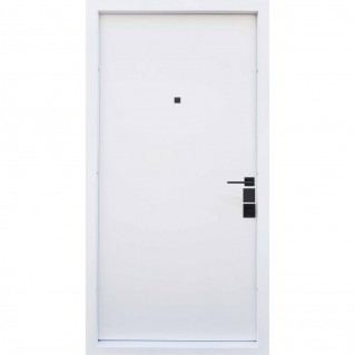 Вхідні двері • Prestige Lux квартира • Plaza Rail (софттач чорний/білий сатин)