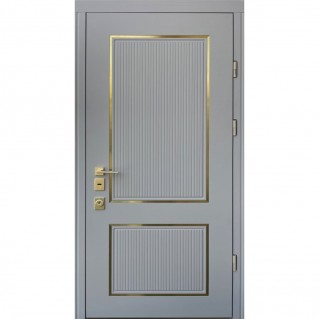 Вхідні двері Prestige Lux квартира Valencia (какао світлий ТМП декор золото)