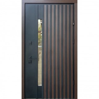 Вхідні двері вуличного типу Proof Mottura мод. Rio-S Loft (vin 23/білий атлас)