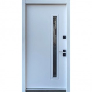 Вхідні двері вуличного типу Proof Mottura мод. Rio-S Loft (vin 23/білий атлас)