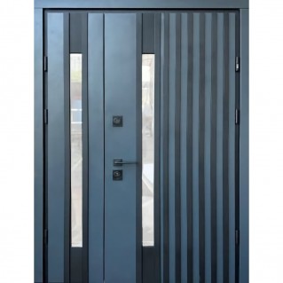 Вхідні двері вуличного типу Stability Proof 1.5 Mottura Rio-S Loft Double (антрацит/vin білий атлас)