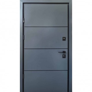 Вхідні двері вуличного типу • Proof Mottura • мод. Party D (антрацит/чорний молдинг)
