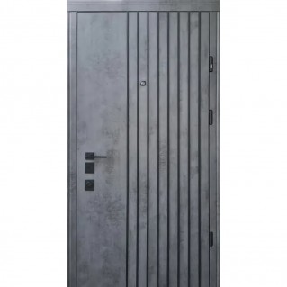 Вхідні двері Prestige Lux квартира Delica AL (бетон темний/біла емаль)