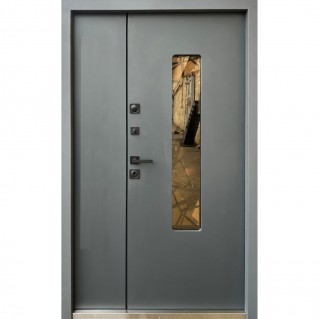 Двері вхідні вуличного типу • Стронг • Плаза 1200 (графіт G1298 пісок/антрацит)