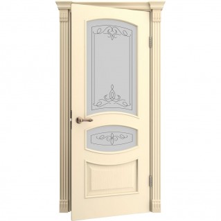 Двері міжкімнатні TERMINUS Caro 50 Ясен crema засклена Двері міжкімнатні TERMINUS Caro 50 Ясен crema засклена