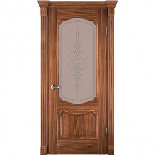 Двері міжкімнатні TERMINUS Caro 41 Горіх американський засклена