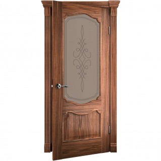 Двері міжкімнатні TERMINUS Caro 41 Горіх американський засклена Двері міжкімнатні TERMINUS Caro 41 Горіх американський засклена