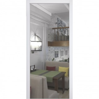 Двері міжкімнатні TERMINUS Solid 812 Дзеркало срібло