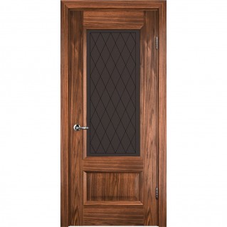Двері міжкімнатні TERMINUS Caro 52 Горіх американський засклена