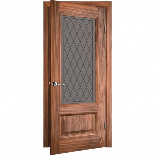 Двері міжкімнатні TERMINUS Caro 52 Горіх американський засклена Двері міжкімнатні TERMINUS Caro 52 Горіх американський засклена