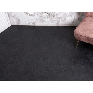 Виниловый пол Vinilam Ceramo Stone 61607 Сланцевый Черный