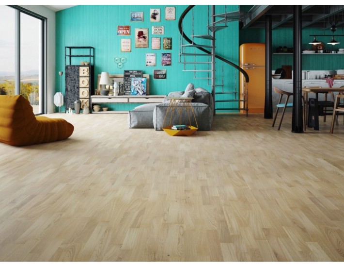 Фото Паркетна дошка BARLINEK Дуб Bianco Molti 3WG000645 білий матовий лак 2 Фото Паркетна дошка BARLINEK Дуб Bianco Molti 3WG000645 білий матовий лак 2