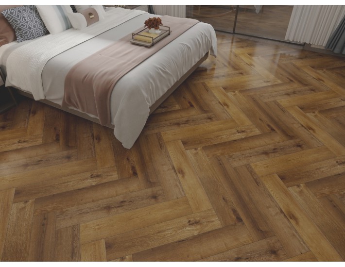 Фото Вінілова підлога SPC Apro Authentic Herringbone AC-506-HB Дуб Cognac 2 Фото Вінілова підлога SPC Apro Authentic Herringbone AC-506-HB Дуб Cognac 2