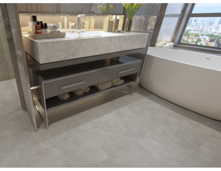 Фото Вінілова підлога SPC Apro Stone ST-803 Бетон Сірий 2