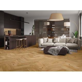 Паркетная доска BARLINEK Дуб Caramel Herringbone 1WC000024 матовый лак