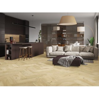 Паркетная доска BARLINEK Дуб Bianco Herringbone 1WC000040 белый матовый лак