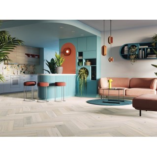 Паркетная доска BARLINEK Дуб Cappuccino Herringbone 1WC000027 матовый лак