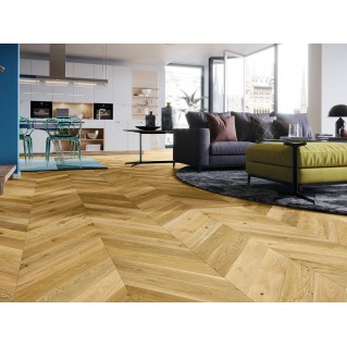Паркетная доска BARLINEK Дуб Caramel Chevron 1WV000001 матовый лак