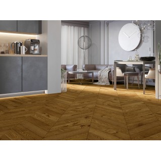 Паркетная доска BARLINEK Дуб Honey Chevron 1WV000009 матовый лак