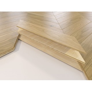 Паркетная доска BARLINEK Дуб Ontario Chevron 1WV000012 масло OXI