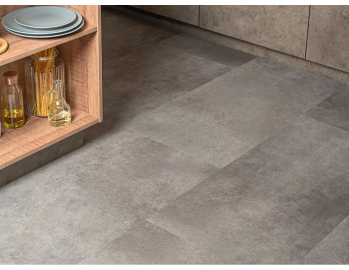 Фото Вінілова підлога Vinilam Ceramo 71610 Цемент Стальний 1 Фото Вінілова підлога Vinilam Ceramo 71610 Цемент Стальний 1